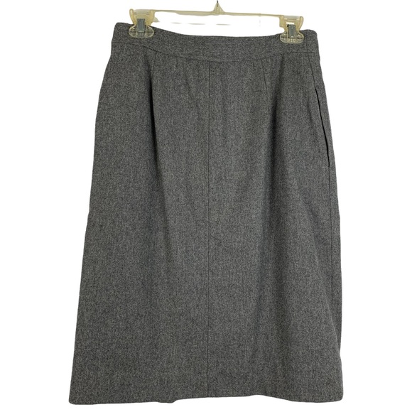 Vintage 1970s/80s Gucci 100% Wool Blazer and Skirt Suit Set Gray Size 46 - Picture 13 of 16